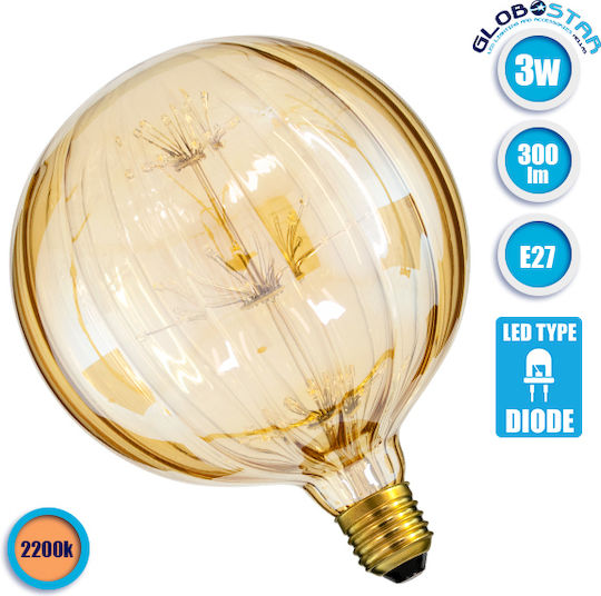 GloboStar LED-Lampe 3W 190mm für Fassung E27 Warmes Weiß 300lm