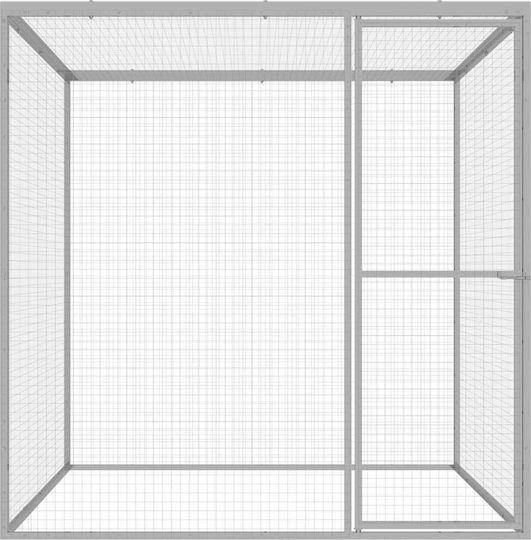 vidaXL 146356 Клетка за котки от Галванизирана Стомана 150брx150брx150брсм.