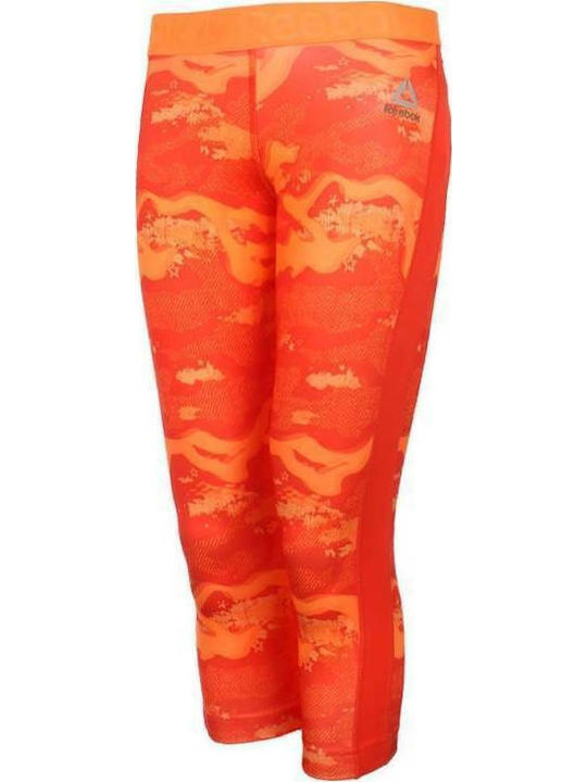 Reebok Wor Printed Women's Capri Legging Red