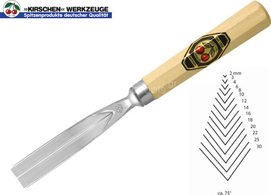 Kirschen Meißel mit Typ V Klinge Breite 6mm & Hölzernes Griff Set 1Stück