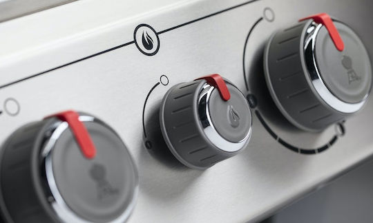 Weber Genesis II SP-435 Газово Барбекю Чугунена Решетка 86брx48брсм. с 4 бр 14.07кВт и Страничен Нагревател