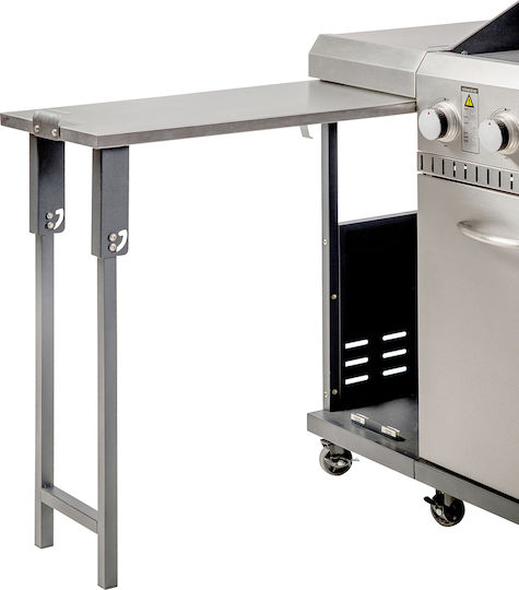 Grill Chef Ψησταριά Υγραερίου Μαντεμένιας Σχάρας και Πλάκας με 6 Εστίες 21kW και Πλαϊνό Μάτι 3kW