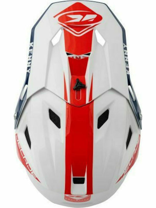 Kenny Decade Smach Цяло лице Каска за Колоездене Спускане по склона / BMX / Mountain White/Blue/Red