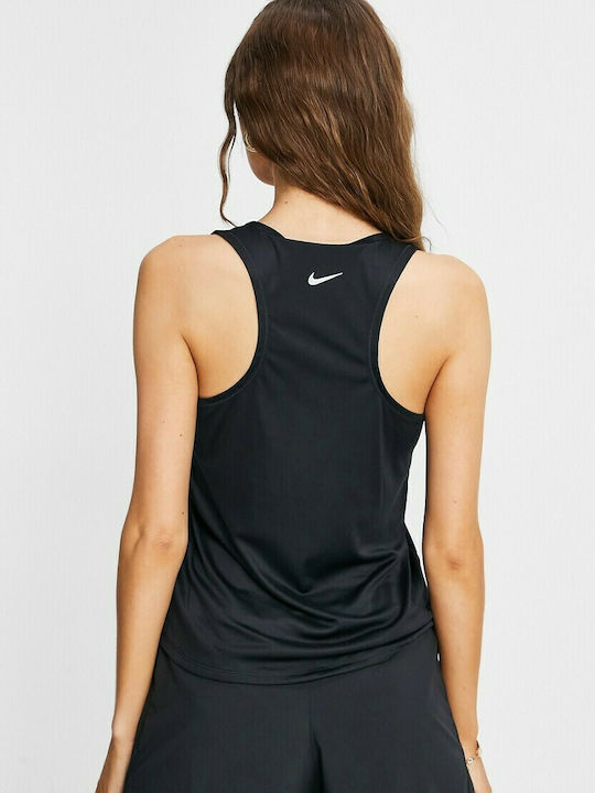 Nike Dri-Fit Swoosh Αμάνικη Γυναικεία Αθλητική Μπλούζα Μαύρη