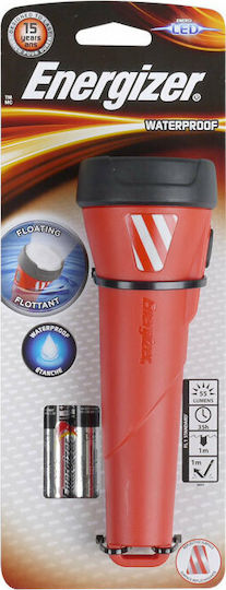 Energizer Flashlight LED IPX7 with Maximum Brightness 55lm F081101 Red