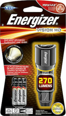 Energizer Taschenlampe LED Wasserdicht IPX4 mit maximaler Helligkeit 270lm Vision HD