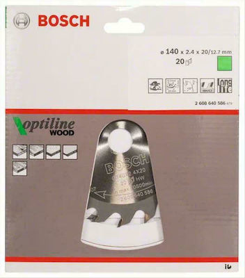 Bosch 2608640586 Cutting Disc Wood 140mm with 20 Teeth 1pcs