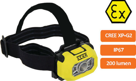Velamp Αντιεκρηκτικός Φακός Κεφαλής LED IP67 με Μέγιστη Φωτεινότητα 200lm Headex