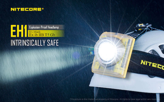 NiteCore Επαναφορτιζόμενος Αντιεκρηκτικός Φακός Κεφαλής LED IPX8 με Μέγιστη Φωτεινότητα 260lm EH1