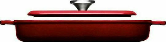 Woll Чугунен Грил с Капак Chili Red Желязо 28см