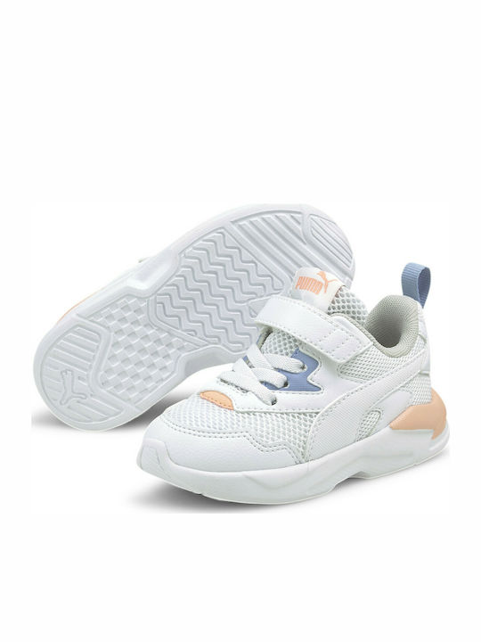 X-Ray Lite AC Kids Sports Shoes Running with Hoop & Loop Closure White
