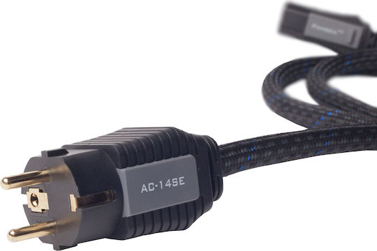 Pangea Audio AC-14SE Schuko male - IEC C13 male Cable 2m Μαύρο