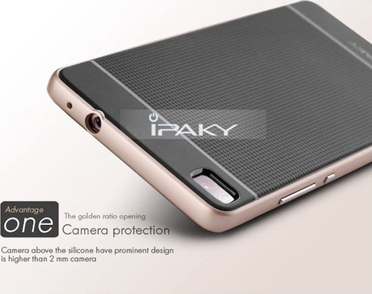 iPaky Back Cover Σιλικόνης Μαύρο (Huawei P8)