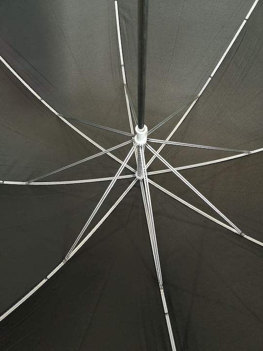 Chanos Regenschirm mit Gehstock Schwarz