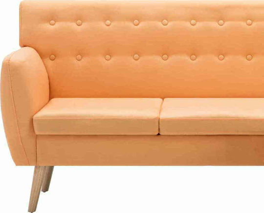 Corner Couch with Reversible Corner Orange 171.5x138x81.5 cm