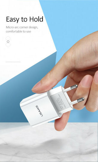 Usams Ladegerät ohne Kabel mit USB-A Anschluss Weißs (CC075)