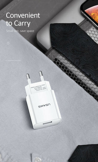 Usams Ladegerät ohne Kabel mit USB-A Anschluss Weißs (CC075)