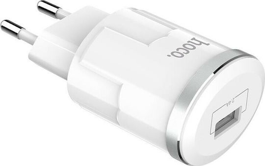 Hoco Încărcător cu Port USB-A și Cablu Lightning Albς (C37A Thunder Power)