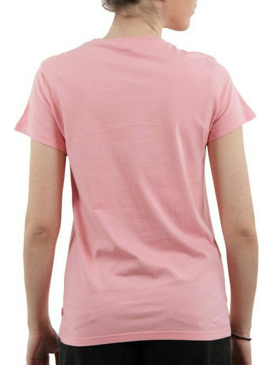 Levi's Perfect Cali Box Tab Γυναικείο T-shirt Ροζ με Στάμπα