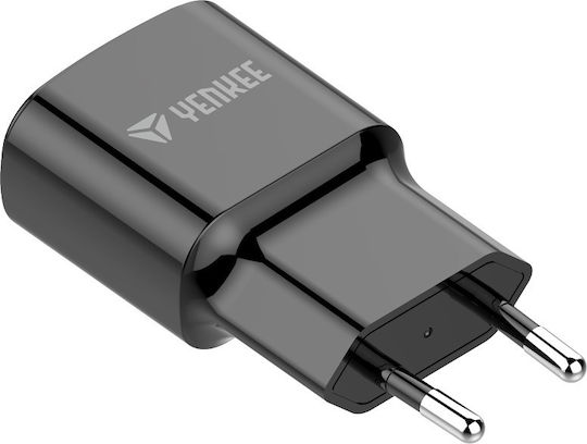 Yenkee Charger Without Cable with USB-A Port Blacks (YAC 2013BK)
