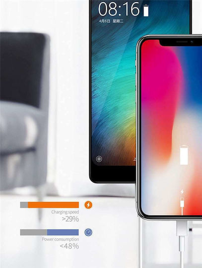 Ldnio Φορτιστής με 2 Θύρες USB-A και Καλώδιο Lightning 30W Quick Charge 3.0 Λευκός (A2502Q)