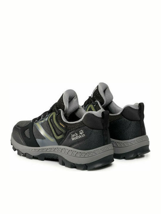 Jack Wolfskin Downhill Texapore Low Ανδρικά Ορειβατικά Παπούτσια Μαύρα