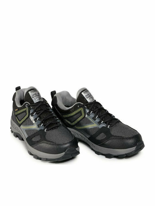 Jack Wolfskin Downhill Texapore Low Ανδρικά Ορειβατικά Παπούτσια Μαύρα