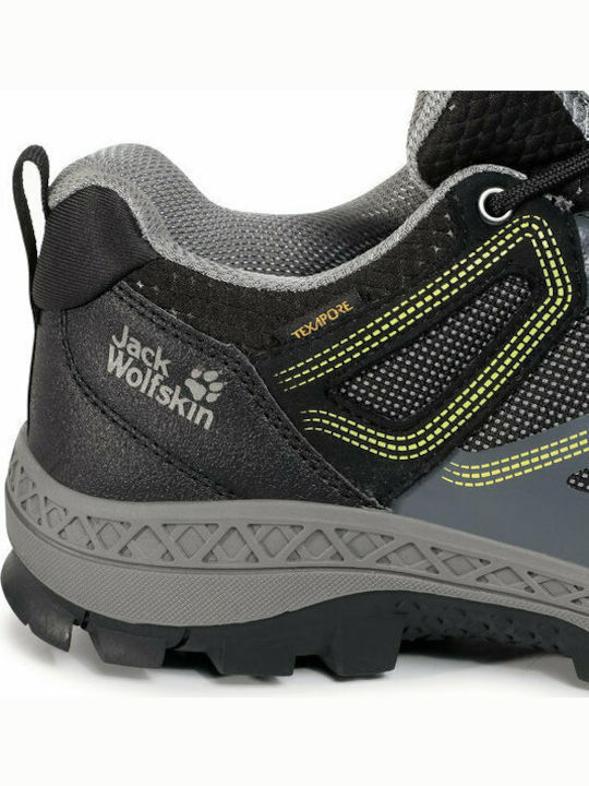 Jack Wolfskin Downhill Texapore Low Ανδρικά Ορειβατικά Παπούτσια Μαύρα