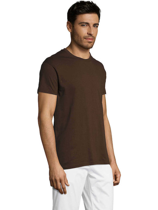 Sol's Regent Men's Short Sleeve Promotional T-Shirt Chocolat