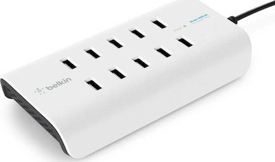 Belkin Charging Stand with 10 USB-A Ports White (Rockstar)