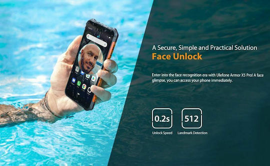Ulefone Armor X5 Pro Dual SIM (4GB/64GB) Ανθεκτικό Smartphone Μαύρο