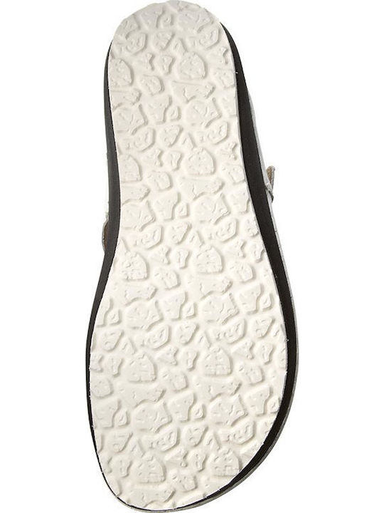 Mila Leather Women's Flat Sandals Anatomic in White Color