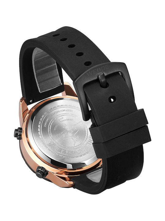 Weide Analog/Digital Men's Watch Battery with Black Rubber Strap
