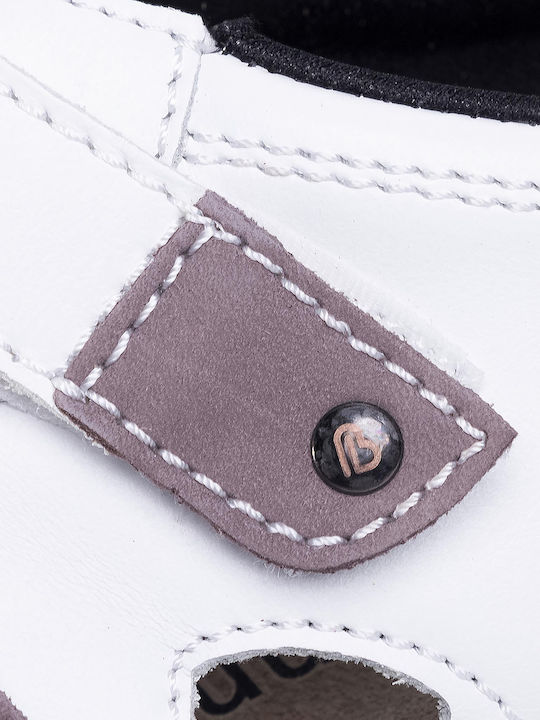 Larena Leder Damen Ballerinas in Weiß Farbe