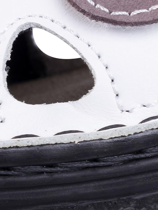 Larena Leder Damen Ballerinas in Weiß Farbe