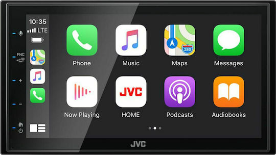 JVC Car Audio System 2DIN (Bluetooth/USB/AUX/WiFi/GPS/Apple-Carplay/Android-Auto) with Touch Screen 6.8"