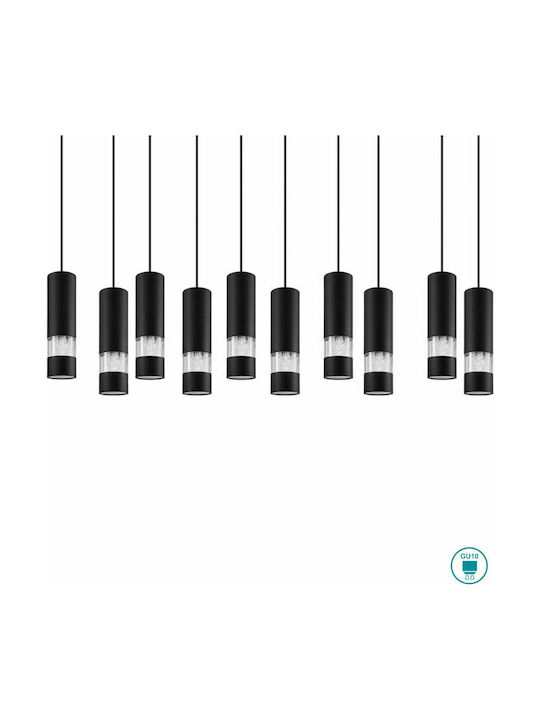 Eglo Bernabeta Pendant Chandelier for 10 Bulbs GU10 Black