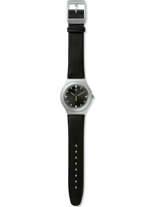 Swatch Unisex Ceas Bărbați 38mm Baterie Cu Curea Din Cauciuc Neagră