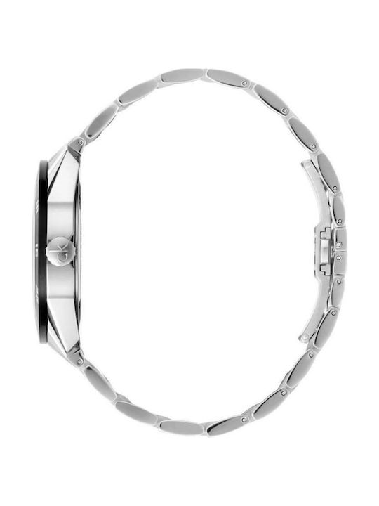 Calvin Klein Мъжки часовник 42 мм На батерия с Сребърна Метална гривна