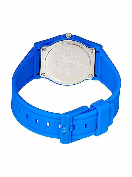 Q&Q Herrenuhr 33mm Batterie mit Blau Kautschukarmband