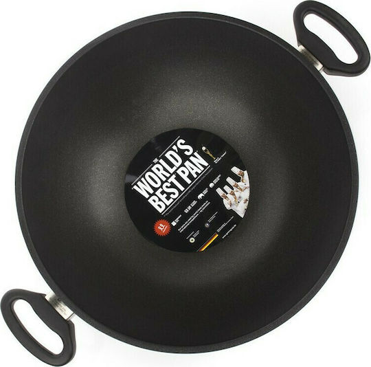 AMT Gastroguss 32cm Wok Aluminum with Non-stick Coating AMT Gastroguss 32cm Wok Aluminum with Non-stick Coating