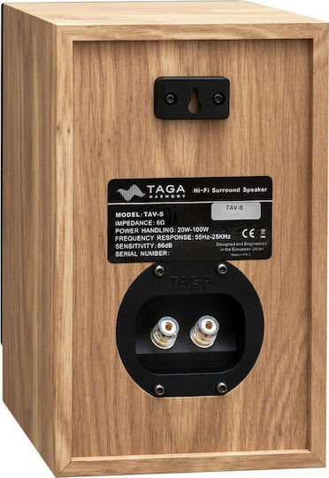 Taga Harmony TAV-S Ζεύγος Ηχείων Hi-Fi Βιβλιοθήκης 50W 2 Δρόμων Π16.5xΒ14.5xΥ26.5εκ. Βελανιδιά