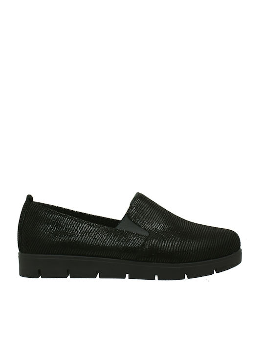 Safe Step 735 Leather Women's Moccasins Glitter Black