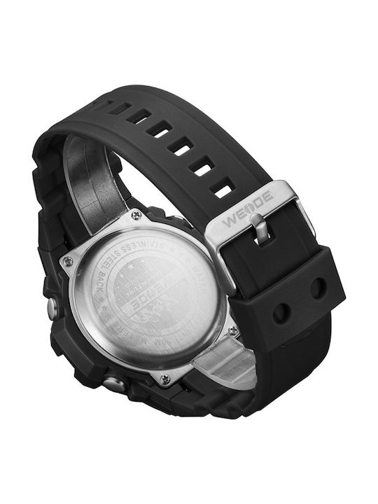 Weide Дигитален Мъжки часовник 52 мм На батерия с Черна каишка от Каучук