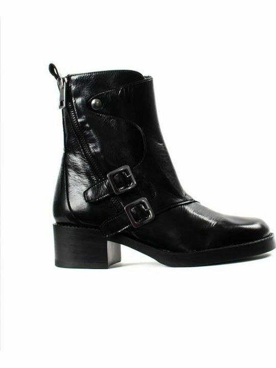 Paola Ferri Leather Women's Ankle Boots Black