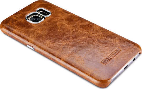 iCarer Oil Wax Back Cover Δερμάτινο Καφέ (Galaxy S7 Edge)