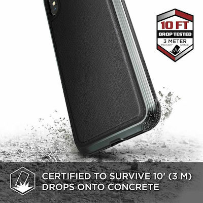 X-Doria Defense Lux Synthetic Leather Back Cover Black (iPhone XS Max)