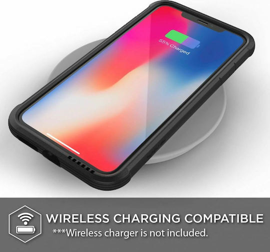 X-Doria Defense Lux Задна корица Изкуствена кожа 2мм Черен (iPhone XS Max)