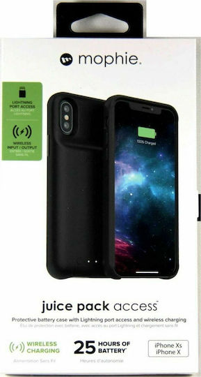 Mophie Juice Pack Access Задна корица Пластмаса Черен (iPhone XR)