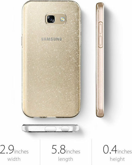 Spigen Liquid Crystal Glitter Задна корица Силикон Прозрачен (Galaxy A3 2017)